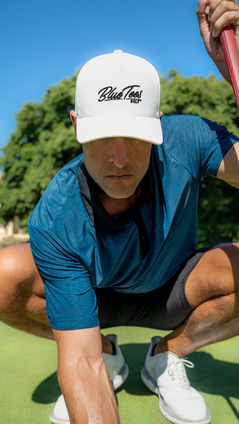 Blue Tee OG Script Performance Hat
