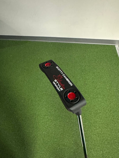 Tour Quality Golf's Shop Putter Custom 34" Red and Black Scotty Cameron Studio Style Newport